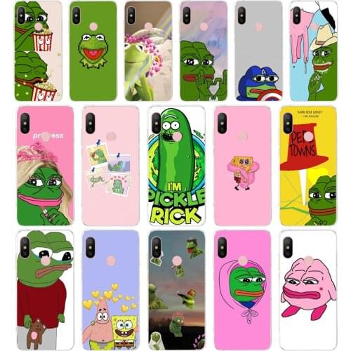 100A Funny Pepe The Frog Happy Cry Feels Good gift Soft Silicone Tpu Cover phone Case for Xiaomi Redmi 6 8 8a Note 8 Pro 8t case