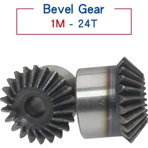 1M24 teeth bevel gear outer diameter 25 mm total height 20mm process hole low carbon steel material gear
