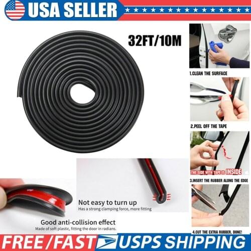 10m Car Door Boot Edge Anti Scratch Protector Strips Sealing Guard Trim Auto Door Edge Sticker Decoration Protector Seal Strip