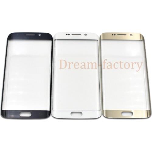 100pcs DHL Front Outer Touch Screen Glass Lens Replacement for Samsung Galaxy S6 Edge G925 G925F