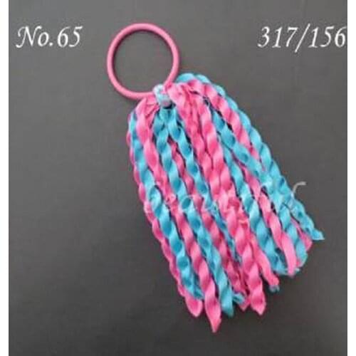 16 Pcs 10 strip Grosgrain Ribbon Braid Ponytail Streamers Elastic, Pinwheel HairBows/Hair Clips