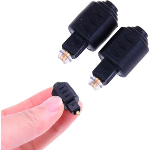 2Pcs 3.5MM Mini Optical Audio Adapter Female Jack To Digital Toslink Male Plug For Amplifier
