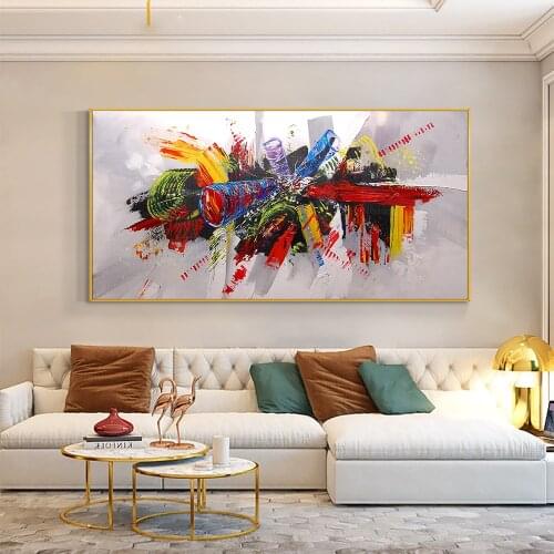 Abstract Colorful Painting 100% Hand Painted Oil Paintings On Canvas Handmade Large Size Modern Wall Art For Hoouse Decoration
