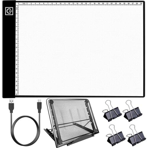 Diamond Painting Light Cushion Kit, USB Powered Dimmable Tracing Light Board, with 4 Fixing Clips, for Vinyl Weeding