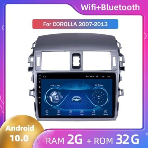 Android 10 Quad Core ROM 32GB For Toyota Corolla 2007 2008 2009 2010 2011 2012 2013 android car on-board large-screen navigation