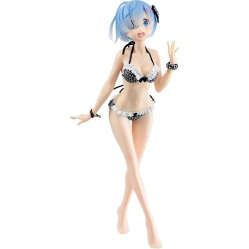 Anime Re: Life a Different World from Zero Rem Swimsuit Ver. PVC 22cm Anime Figure Ation Figure Model Collectible Doll
