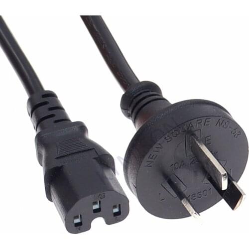 AU Power Cord 1.8m SAA Australia AS3112 Plug to IEC C15 Extension Cable For Rice cooker Electric heating kettle grooved 3G1.0mm
