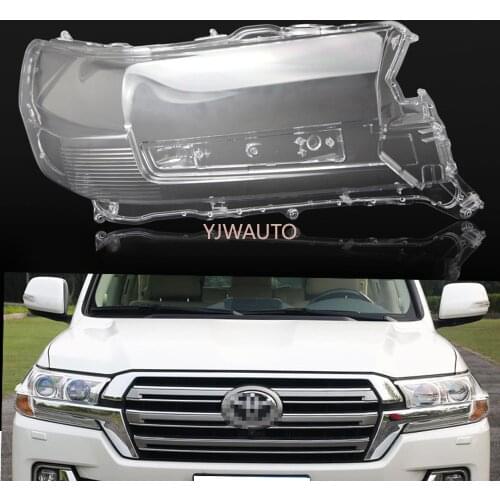 Car Headlamp Lens For Toyota Land Cruiser 2016 2017 2018 Car Replacement Lens Auto Shell Cover