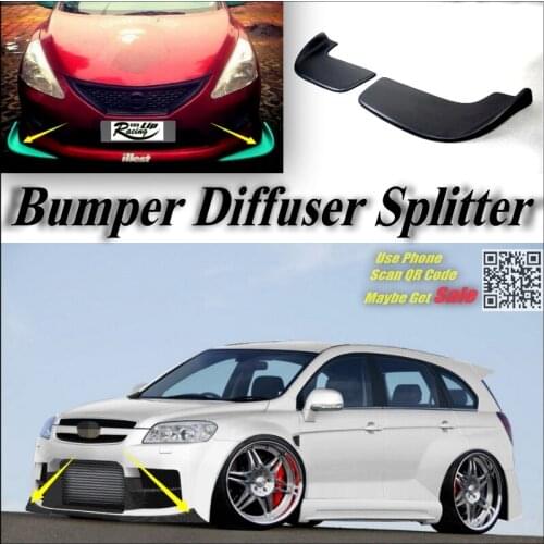 Car Splitter Diffuser Bumper Canard Lip For Chevrolet Captiva For Daewoo Winstorm Tuning Body Kit / Front Deflector Chin Fin