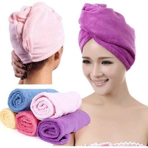 Women Bathroom Super Absorbent Quick-Drying Thicker Microfiber Bath Towel Hair Dry Cap Salon Towel Rapid Drying Hair Towel