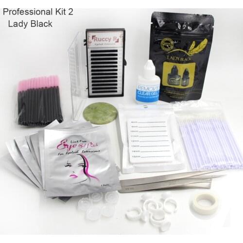 Free shipping professional lash training kit eyelash extension tools set glue eyelash extension kit