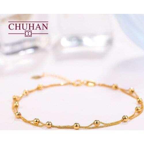 CHUHAN 18K Rose Gold Gypsophila Bracelet Au750 Real Gold Sweet Fashion Jewelry For Women Fine Party Gift Jewelry Free shipping