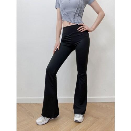 Show leg length stretch casual flared trousers women 2021 spring new ins blogger high waist slim mopping pants