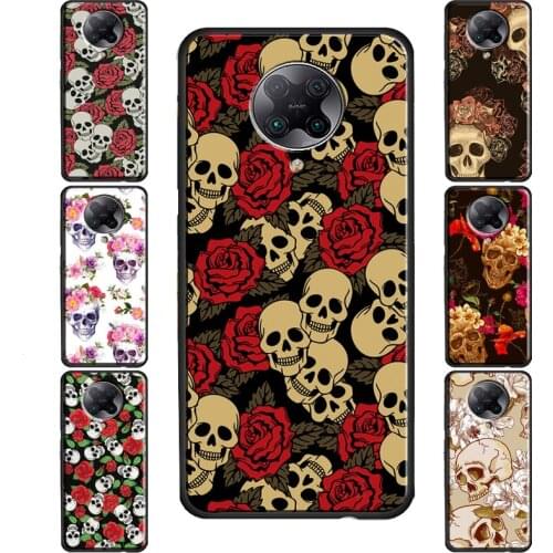 Skull With Roses Case For Xiaomi Mi 11 Ultra 9T 10T Pro A3 Mi Note 10 Lite Back Cover For POCO X3 Pro M3 F3