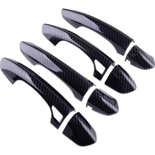 CITALL 8Pcs Carbon Fiber Style Exterior Smart Door Handle Cover Trim Fit for Ford Fusion Mondeo 2013 2014 2015 2016 2017 2018