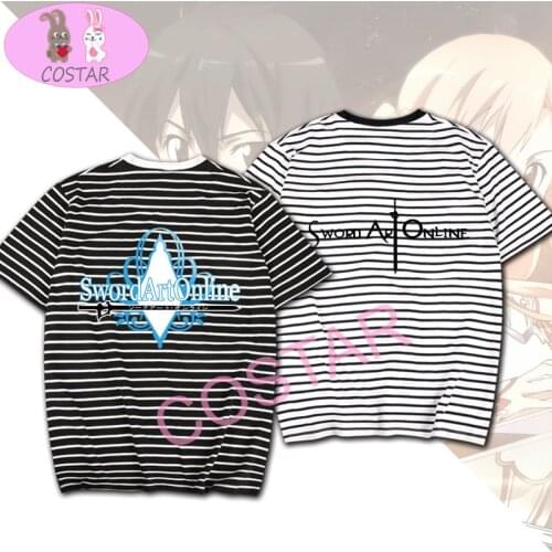 COSTAR Anime Sword Art Online SAO Printed Soft Cotton Wearing Fashion T-shirt Harajuku Unisex Cosplay Tees
