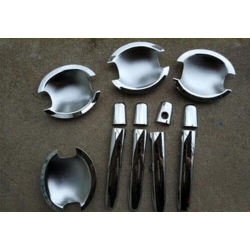 For Mitsubishi Lancer Lancer Evo 2008-2019 ABS Chrome Door Handle Bowl Door handle Protective covering Cover Trim Car styling