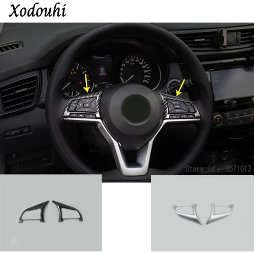 For Nissan X-Trail XTrail T32/Rogue 2017 2018 2019 2020 Car Detector Stick Styling Steering Wheel Interior Kit Trim Frame Hoods