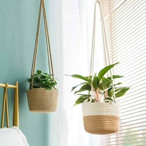 Home Decor Macrame Plant Hanger Flower Pot For Wall Decor Courtyard Garden Hanging Planter Basket Wall Decorations