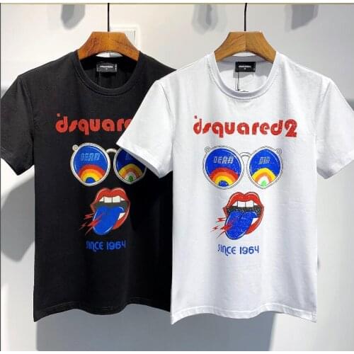 DSQUARED2-Summer T-shirt, pure cotton, cartoon logo, DSQ ,DT557