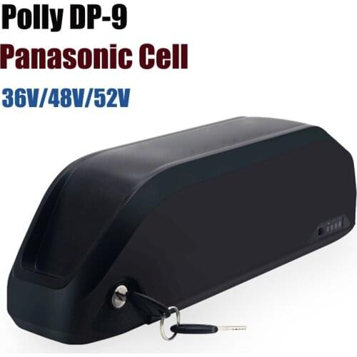Ebike Battery Polly DP-9 48V 24.5Ah 18650 Panasonic Cell Rechargeable Lithium Batteries for 500W 750W 1000W Electric Bicycle