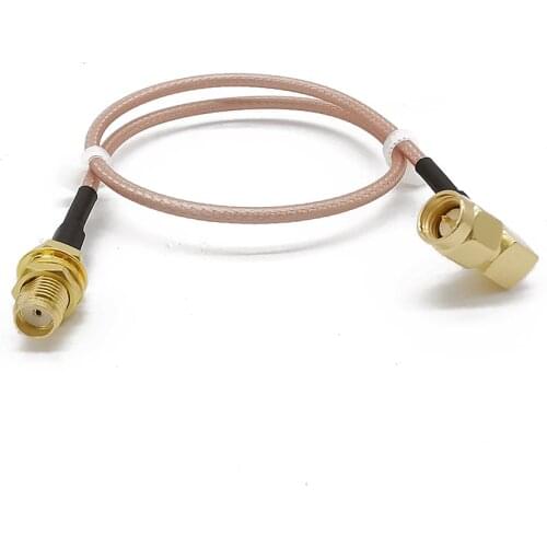 SMA Male Female RF coaxial coax assembly SMA female to SMA male right angle connector RG316 Extension cable for FPV LAN 10CM-1M
