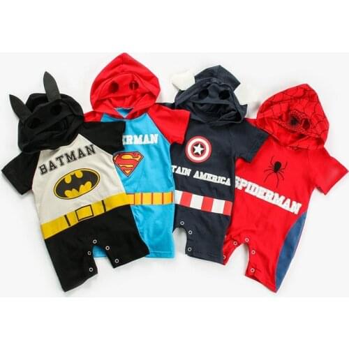 2020 cotton Baby romper Short Sleeve baby clothing Hooded Summer Unisex Baby Clothes girl and boy jumpsuits