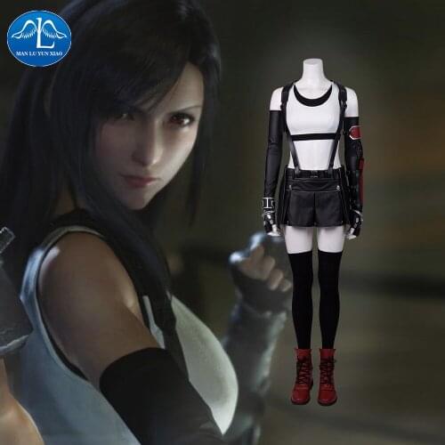 Manluyunxiao Final Fantasy VII Remake Tifa Lockhart Game Costume Women Cosplay Halloween Clothes Customize for women