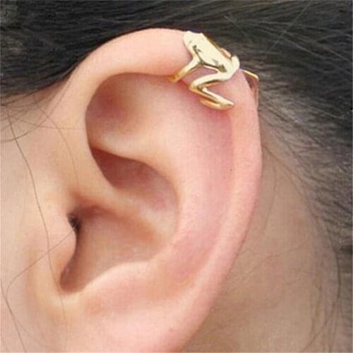 Fashion Frog Earrings Clip Animal Vintage Earrings Clip Earrings For Women Earcuff No Piercing Fake Cartilage Earrings