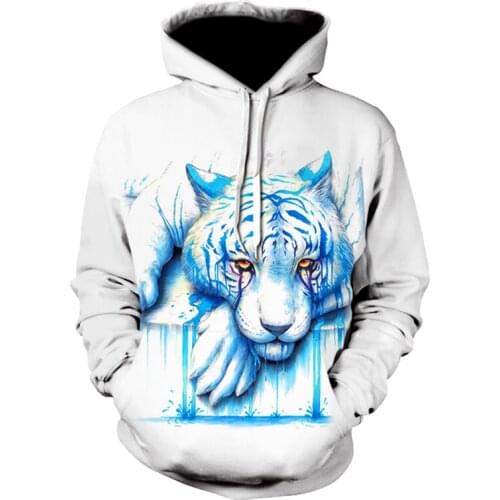 Mens new autumn animal fashion print hoodie 3d lion head hoodie 2021 brand hoodie fashion sportswear street