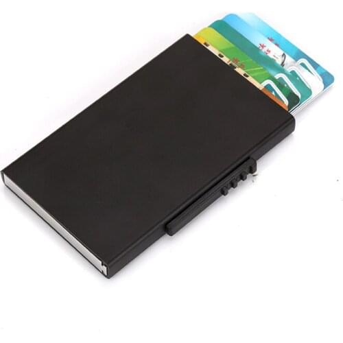 ID Card Male Wallet Mini Package Aluminum Metal Protective Gear Storage Bag Smart Quick Release Women Wallet Home Storage Tools