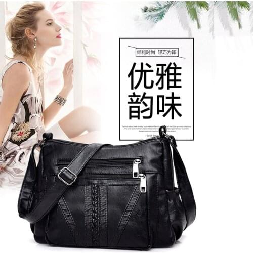 2020 New Womens Bags PU Leather Solid Color Soft Leather Shoulder Mom Bags Women Bags Large Capacity Diagonal Handbags