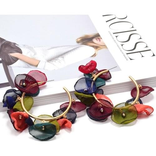 New Fashion Style Colorful Drop Earrings Fine Jewelry Accessories For Women Wholesale Pendientes Bijoux Christmas Gift