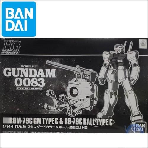 Original Gundam PB HG 1/144 Model 0083 GUNDAM RGM-79C GM TYPE C & RB-79C BALL Mobile Suit THE ORIGIN GTO Kids Toys