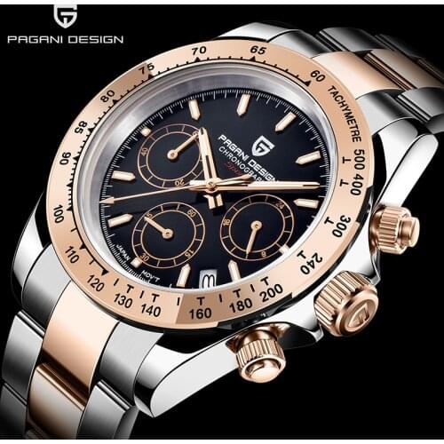 Pagani Design Automatic mens watches top luxury brand quartz multi-function watch men chronograph stainless steel sports watch