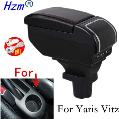 Armrest Arm Rest Rotatable For Toyota Yaris Vitz Hatchback 2006-2011 Centre Console Storage Box 2007 2008 2009 2010