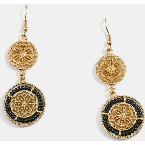 Vintage Stud Earrings For Women Trendy Wedding Party Bohemian Design Metal Round Earrings Christmas Jewelry