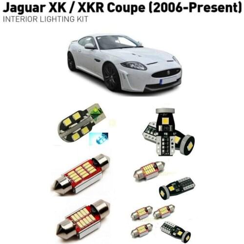 Led interior lights For Jaguar xk/xkr coupe 2006+ 17pc Led Lights For Cars lighting kit automotive bulbs Canbus