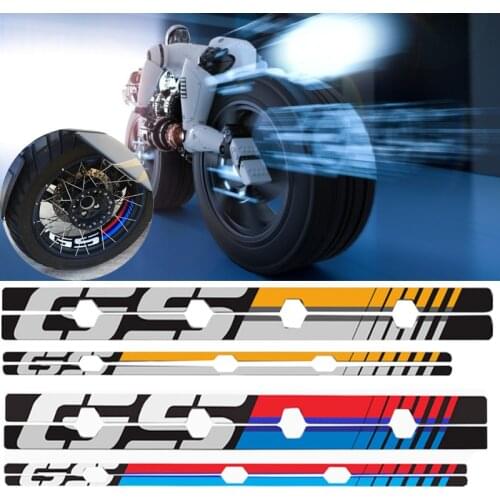 Motorcycle Wheel Hub Reflective Sticker Waterproof Tire Rim Decoration Auto Decals For BMW R1200GS LC 2013-2018 R1250GS 2019