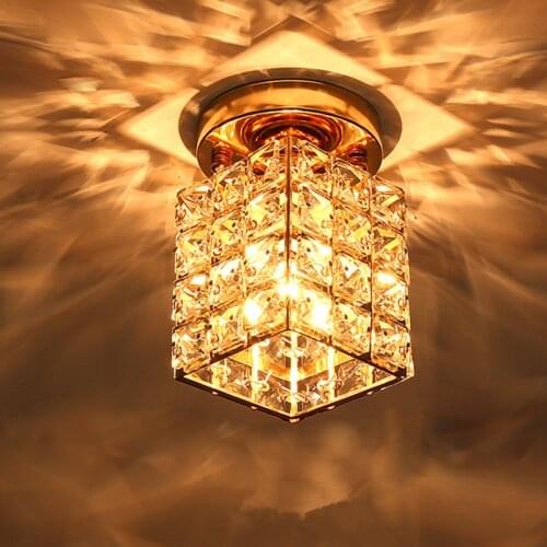 Vintage Ceiling Lamp Dining Room Corridor Rhinestone Crystal Hall Decorative Lighting