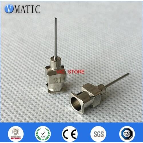 High Quality 0.5'' Length 21G All Metal Tips Blunt Stainless Steel 12Pcs Glue Dispensing Needles Syringe Needle Tips 1/2 Inch