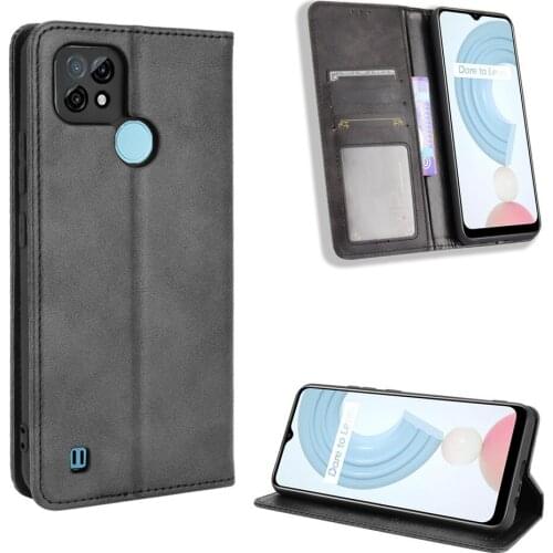 For OPPO Realme C21 Case Luxury Flip PU Leather Wallet Magnetic Adsorption Case For Oppo Realme C21 C 21 RealmeC21 Phone Bags