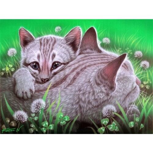 YIKEE diamond painting cat,cross stitch diamond,diamond mosaic paintings Y1660