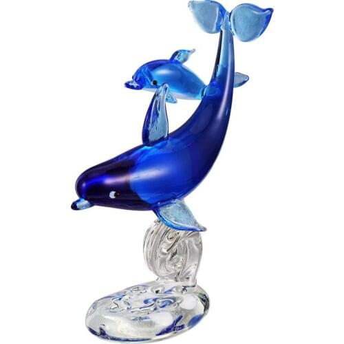 1Pc Crystal Dolphin Ornament Animal Figurine Desktop Adornment Supplies Home Decor Miniatures Birthday Gift