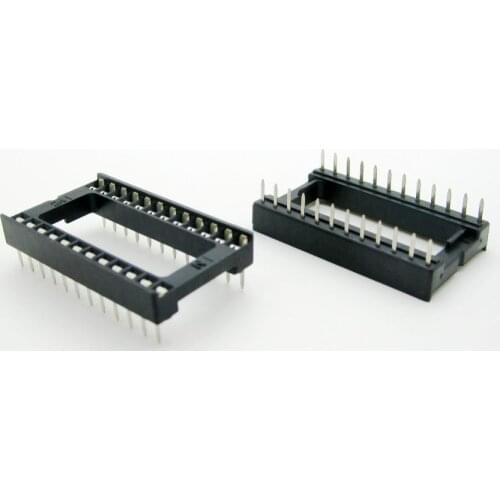 10Pcs 24pin DIP IC sockets Adaptor Solder Type 24 pin DIP-24 Wide-Body