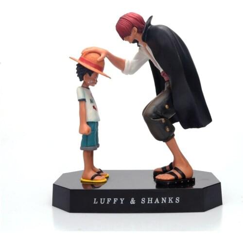 17.5cm Anime One Piece Four Emperors Shanks Straw Hat Luffy PVC Action Figure Going Merry Doll Collectible Model Toy Figurine