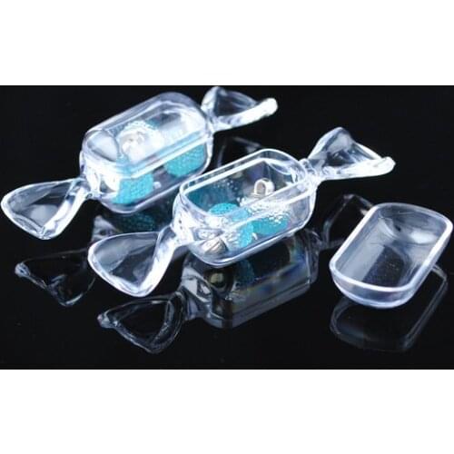 2/10pcs Mini Collection, Mini Candy Shaped Container with Cover, Heavyweight Clear Plastic, Elegant Disposable Candy Container