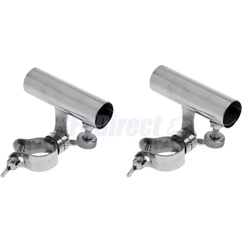 2Pcs Stainless Steel Fishing Rod Holder Chair Mounted Fishing Rod Rack Bracket Connect