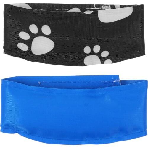 2pcs Summer Puppy Cooling Scarf Dog Chill Out Collar Dog Ice Collar Bandana