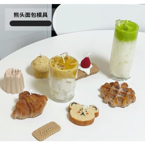 3D Cake Bread Dessert Silicone mold for Candle Soap Making Dessert Baking Pudding Cake Mould Aromatherapy Candle Making